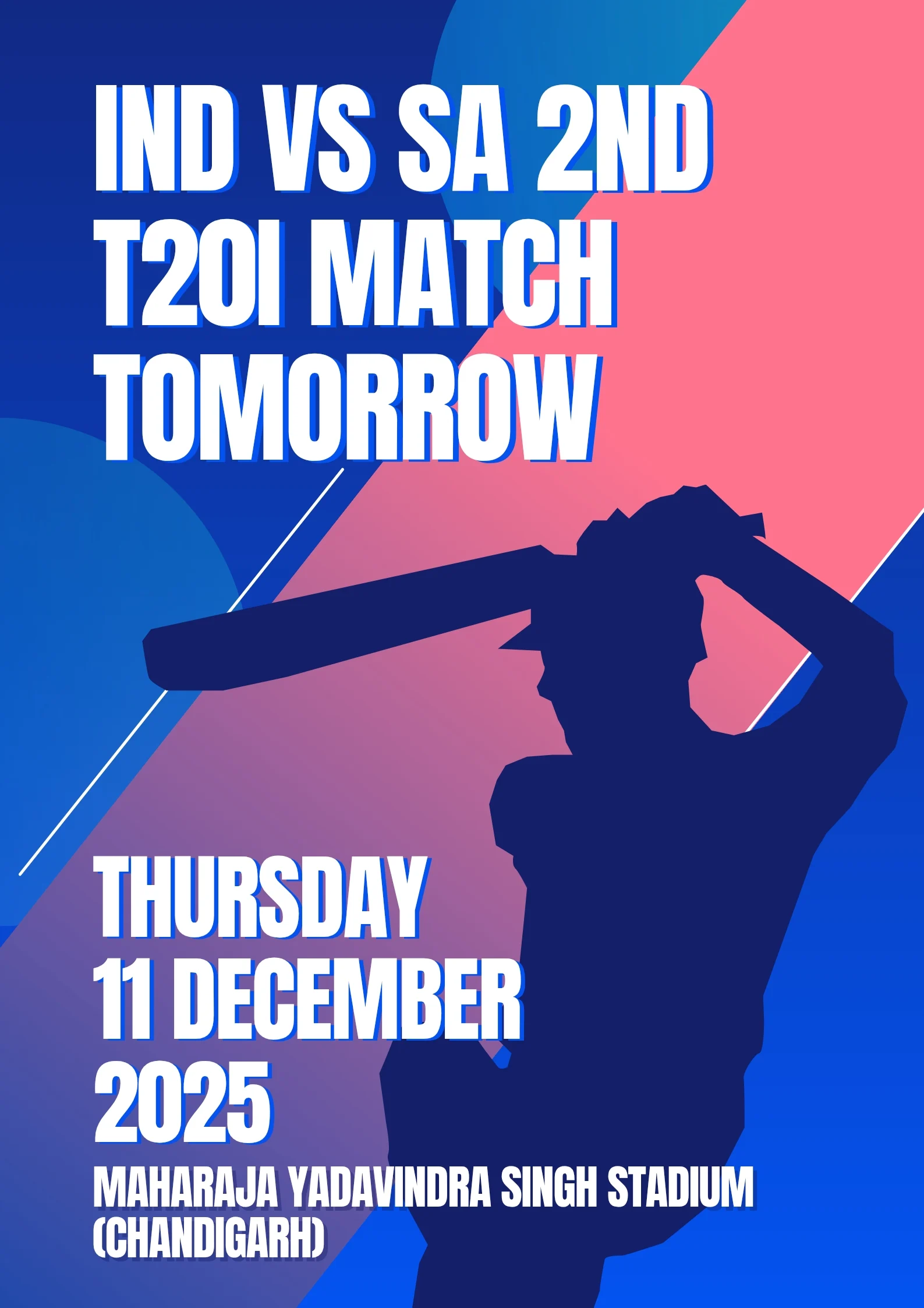 IND Vs SA 2nd T20I: Chandigarh Set for a High-Voltage Clash